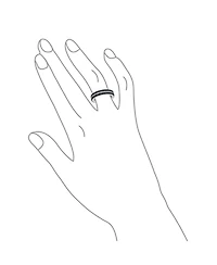 Bling Jewelry Pave Cubic Zirconia 3 Row Stripe Cz Statement Black & White Eternity Band Ring .925 Sterling Silver