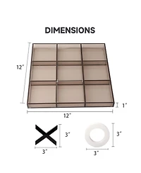 Gse Games & Sports Expert 12" Giant Acrylic Tic Tac Toe Game Set, Classic Family Travel Board Game for Kids and Adults