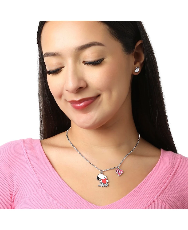 Peanuts Snoopy Woodstock Bff 2 Piece Necklace Set 16" Officially Licensed