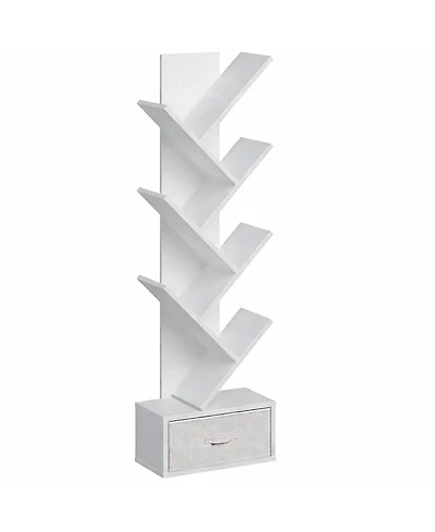 Yigii 7-Tier Rustic Tree Shelves, Space-Saving, Sturdy Design, Easy Assembly, Multi-Use