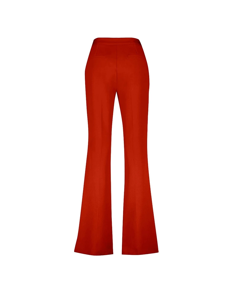 Ivonne Women's Semi-Flared Trousers