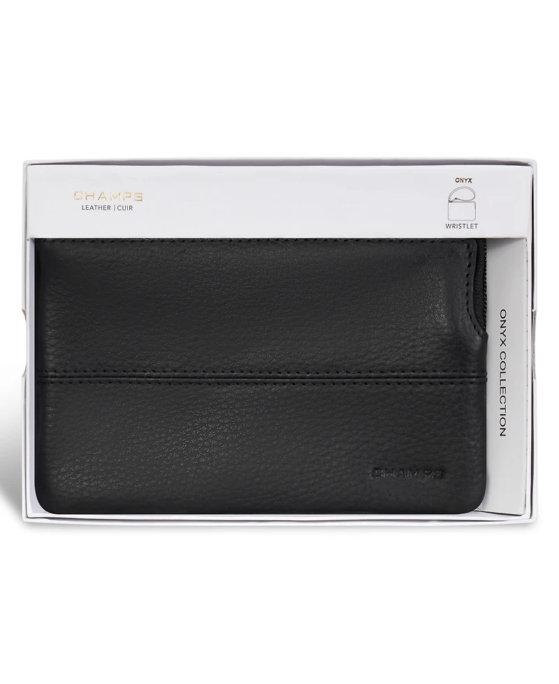 Champs Onyx Collection 6" Leather Wristlet