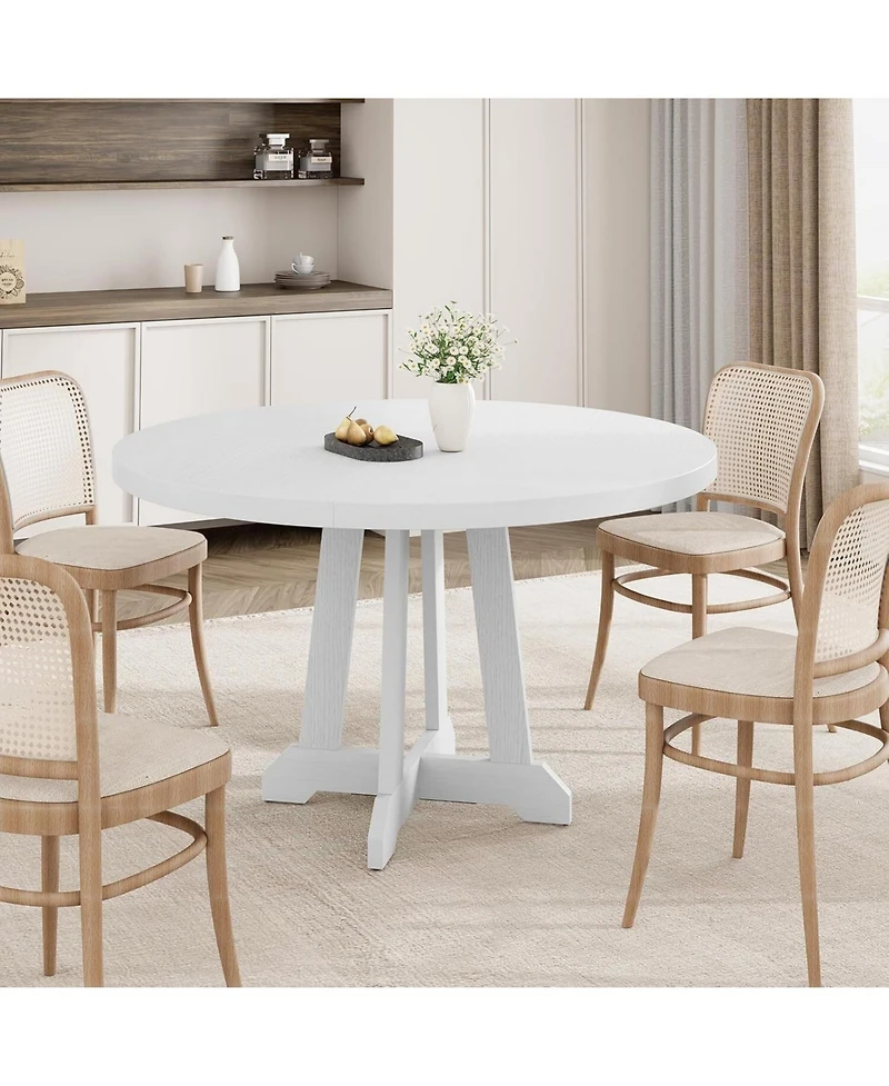 Gaomon Kitchen Table Dining Table for 4 to 6 People 47 Inch Round Dining Table Wooden Kitchen Table