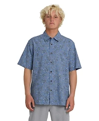 Quiksilver Waterman Men's Flower Field Short-Sleeve Shirt