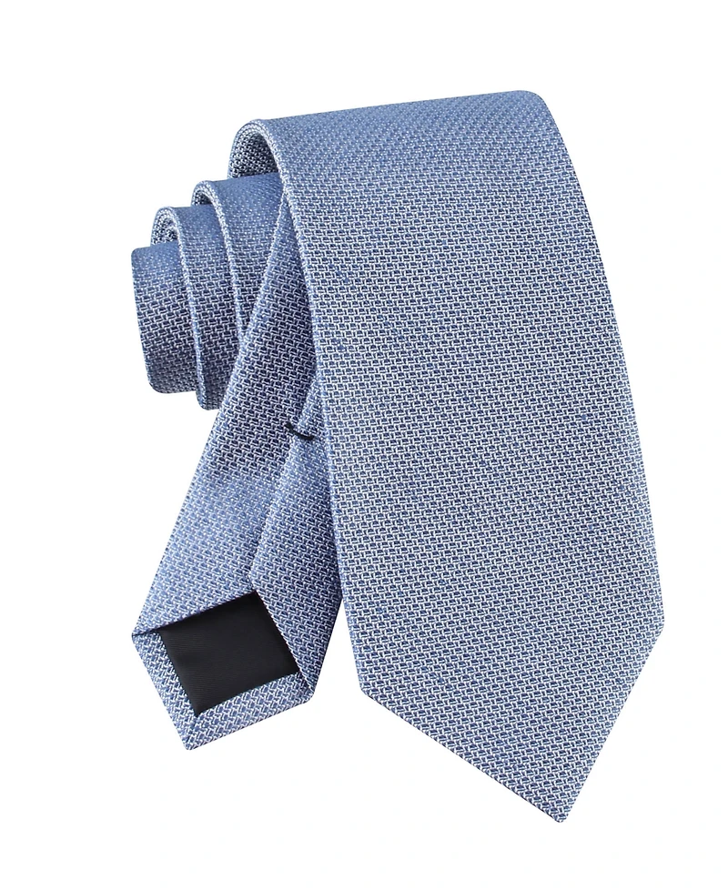 Calvin Klein Men's Textured Solid Silk & Linen Blend Tie