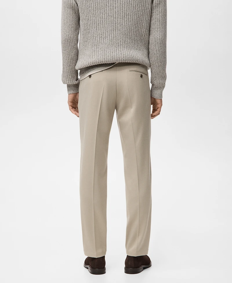 Mango Men's Fluid Regular-Fit Trousers