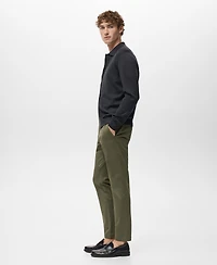 Mango Men's Prato Cropped Tapered Chino Pants