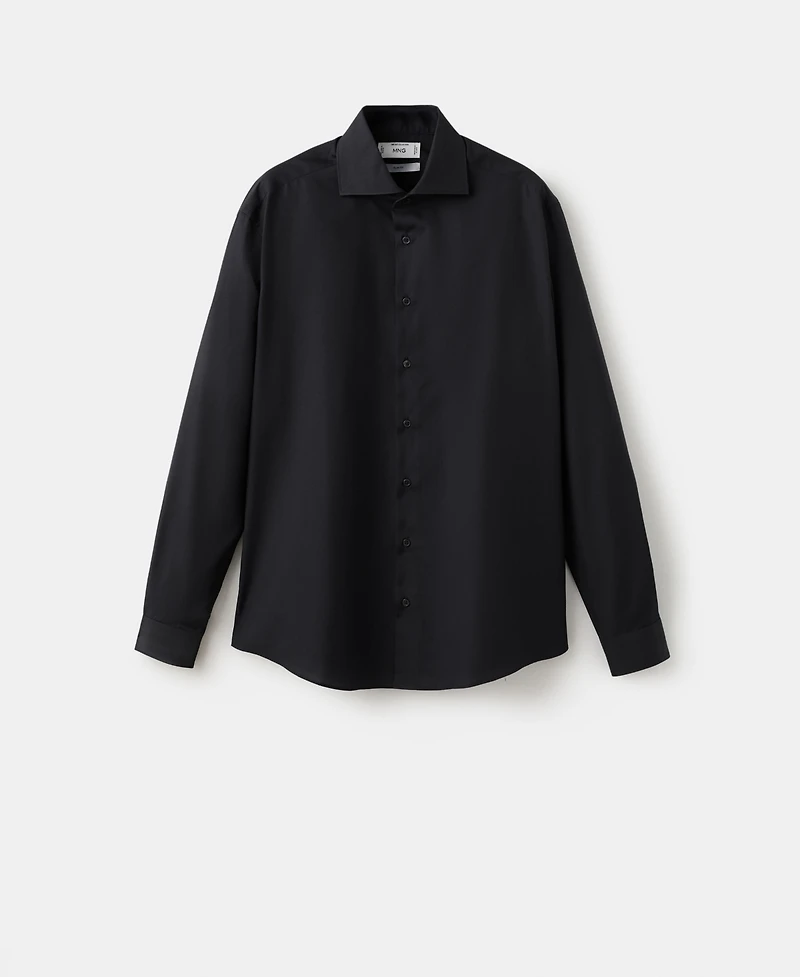 Mango Men's Slim-Fit Cotton Poplin Dress Shirt