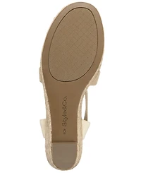 Style & Co. Women's Siennaa Round Toe Wedge Espadrilles Sandals, Macy's Exclusive