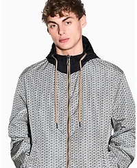 A|X Armani Exchange Men's Allover Logo Print Windbreaker Jacket