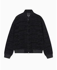 A|X Armani Exchange Men's Jacquard Camouflage Bomber Jacket