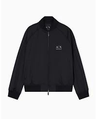 A|X Armani Exchange Men's Black and Gold Bomber Jacket