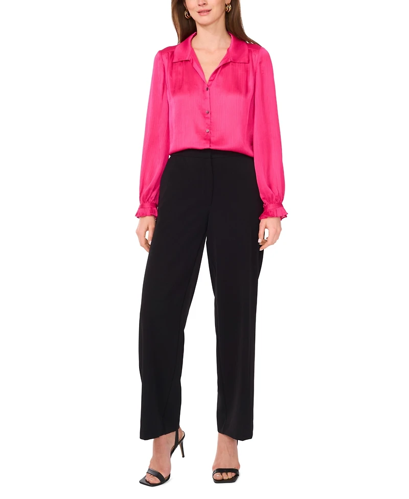 Vince Camuto Women's V-Neck Long-Sleeve Shirt