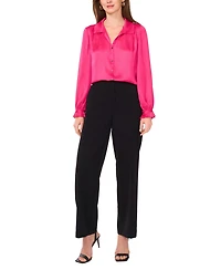 Vince Camuto Women's V-Neck Long-Sleeve Shirt