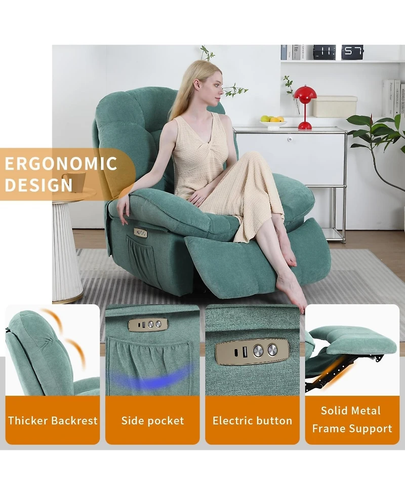 Dyhome Dining Chairs Set of 2, Mid Century Modern Upholstered Boucle Kitchen Room