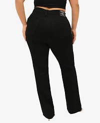 True Religion Plus Billie Straight Mid Rise Jeans