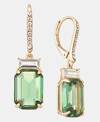 Lauren Ralph Gold-Tone Boxed Blue Stone Drop Earrings