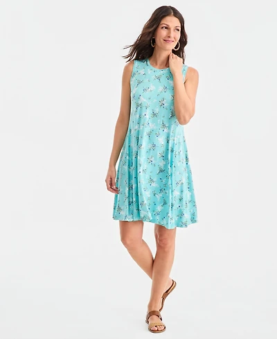 Style & Co Women's Printed Sleeveless Knit Dress, Macy's Exclusive