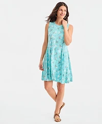 Style & Co Women's Printed Sleeveless Knit Dress, Macy's Exclusive