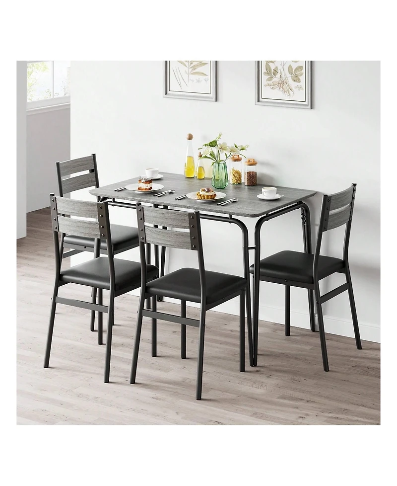 Gaomon Kitchen Table Dining Table For 4 Small Table And Chairs Set Of 4 Square Dinette Set