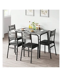 Gaomon Kitchen Table Dining Table For 4 Small Table And Chairs Set Of 4 Square Dinette Set
