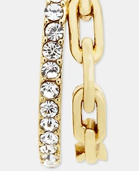 Karl Lagerfeld Paris Chain Pave Split Hoop Earrings