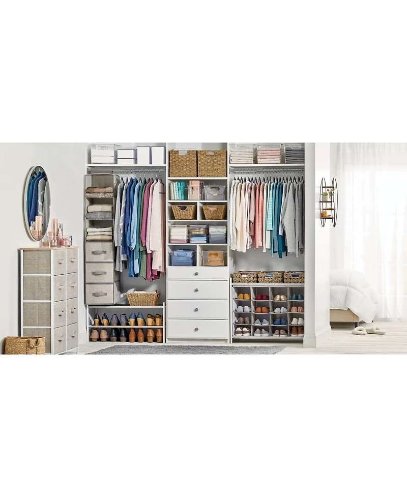 mDesign Large Storage Dresser Furniture, 8 Removable Fabric Drawers