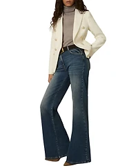 Reiss Women's Tailored Fit Textured Double Breasted Blazer
