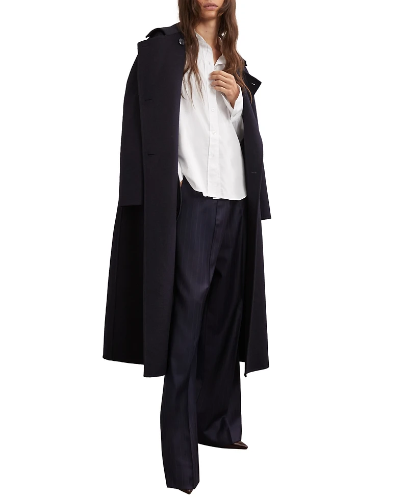 Reiss Women's Cotton-Sateen Folded-Cuff Shirt