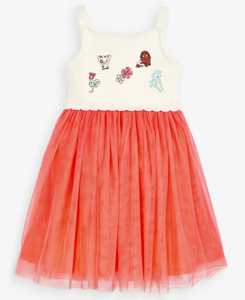 Disney Girls' 2T-6X Moana Sleeveless Dress