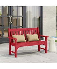 WestinTrends Outdoor 2-Person All-Weather Hdpe Front Porch Garden Bench