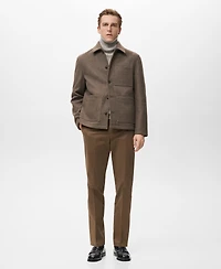 Mango Men's Pockets Regular-Fit Jacket