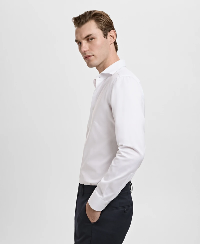 Mango Men's Slim-Fit Cotton Dress Shirt