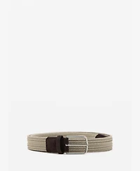 Mango Men's Braided Elastic Belt