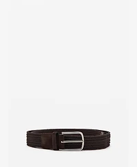 Mango Men's Braided Elastic Belt