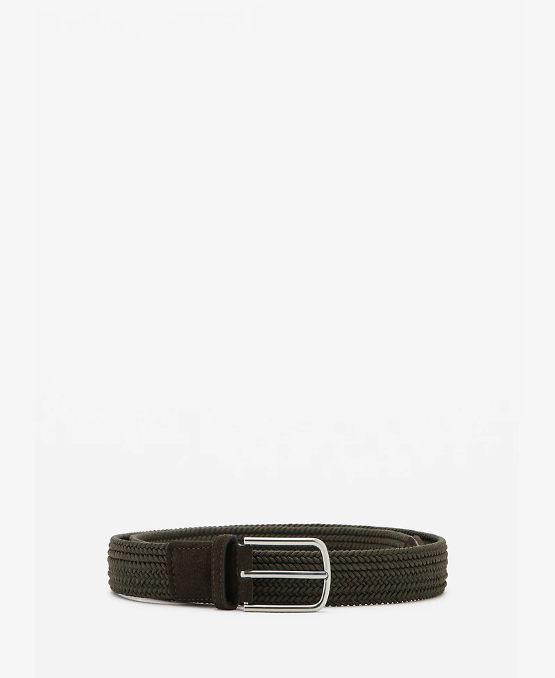 Mango Men's Braided Elastic Belt