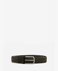 Mango Men's Braided Elastic Belt