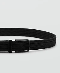 Mango Men's Braided Elastic Belt