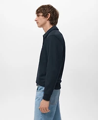 Mango Men's Regular-Fit Polo Sweatshirt