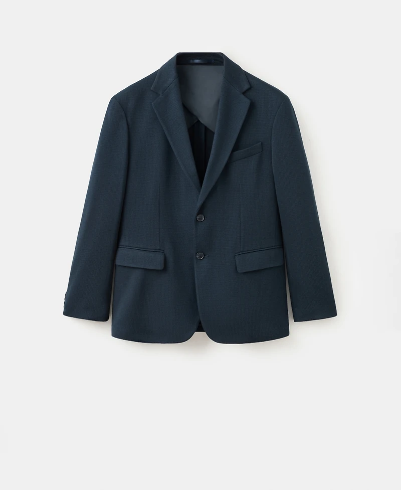 Mango Men's Slim Fit Microstructure Blazer