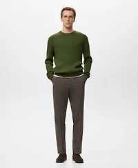 Mango Men's Ribbed Wool-Blend Sweater