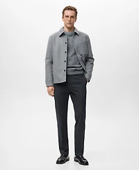 Mango Men's Regular-Fit Cotton Pants