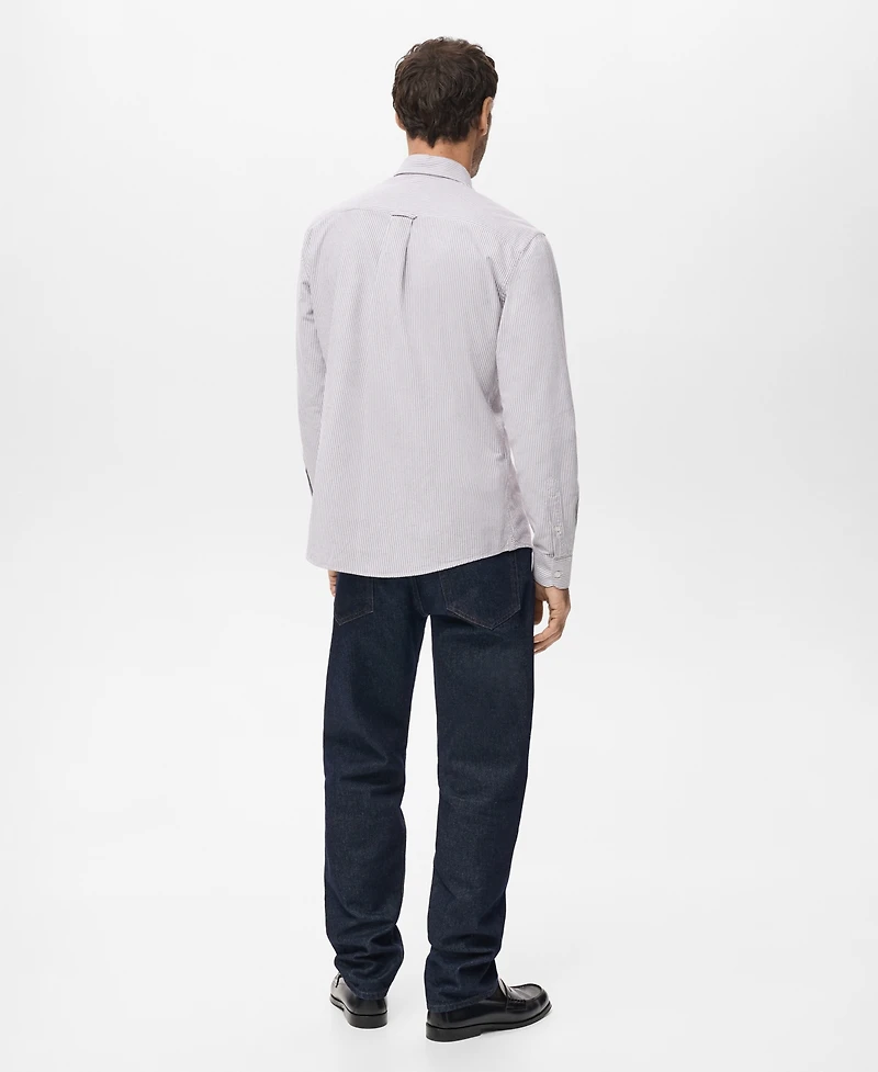 Mango Men's Cotton Kodak Striped Shirt