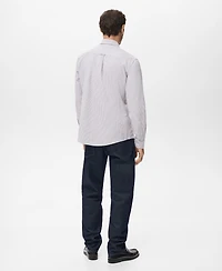 Mango Men's Cotton Kodak Striped Shirt