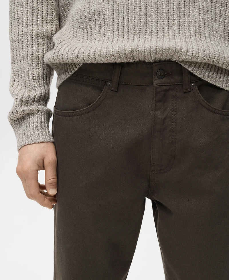 Mango Men's Regular Fit Cotton Jeans