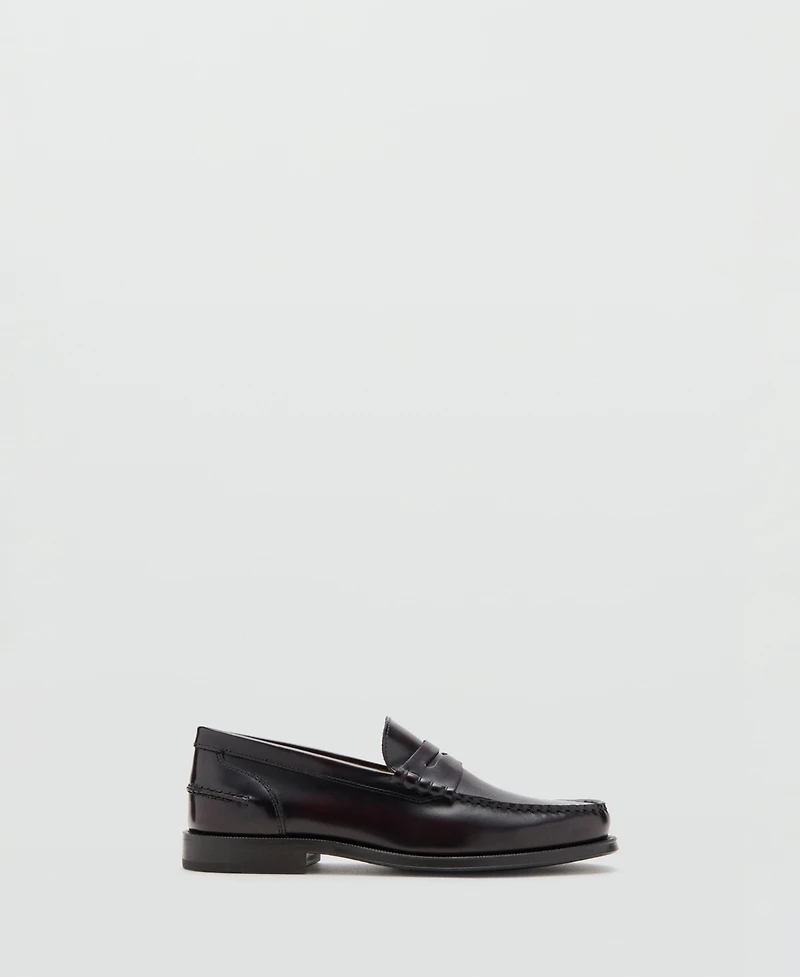 Mango Men's Aged-Leather Loafers