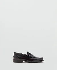 Mango Men's Aged-Leather Loafers