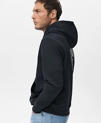 Mango Men's Graphic Hooded Sweatshirt