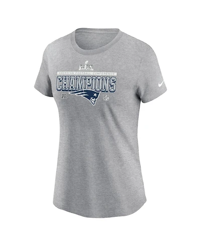 Nike Women's Dark Heather Gray New England Patriots2026 Afc Conference Champs Locker Room Trophy Collection T-Shirt