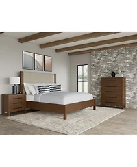 Davie 3-Pc. Queen Bedroom Set (Upholstered Bed, Chest & 3-Drawer Nightstand)